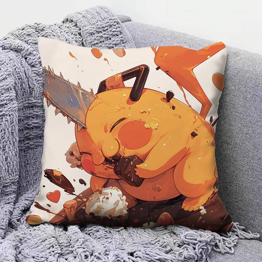 Pochita Chainsaw Man Home Sofa Cushion Covers And Aecorative Custom Pillow Covers