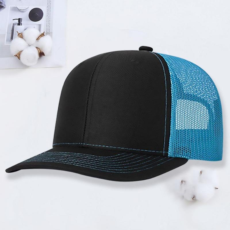 Micro-curved mesh hat Richardson 112 truck driver hat outdoor sun protection shade color matching baseball hat