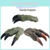Realistic Dinosaur Hand Puppet Glove Toy For Boys Green/brown Interactive And Educational