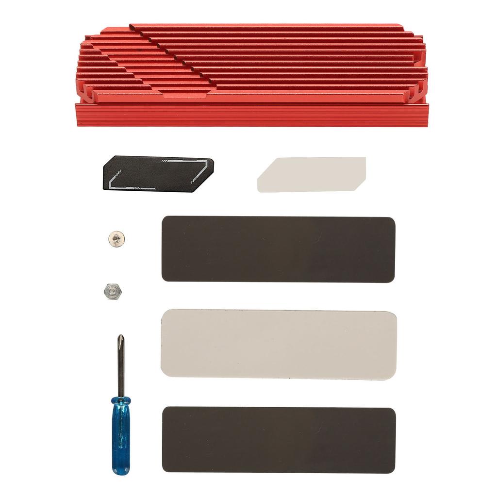 M.2 2280 SSD Heatsink Anodized Aluminium Alloy Fast Heat Conduction M.2 2280 SSD Cooler for Desktop