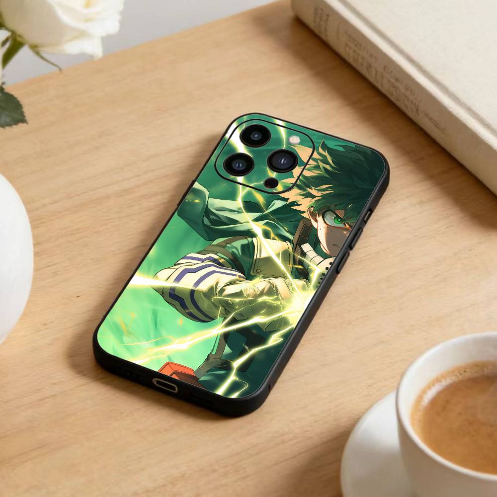 Katsuki Bakugo Hero Academia Handyhülle Für iPhone17,16,15,14,13,12 Plus,Max Weiches Silikon Schwarze Hülle