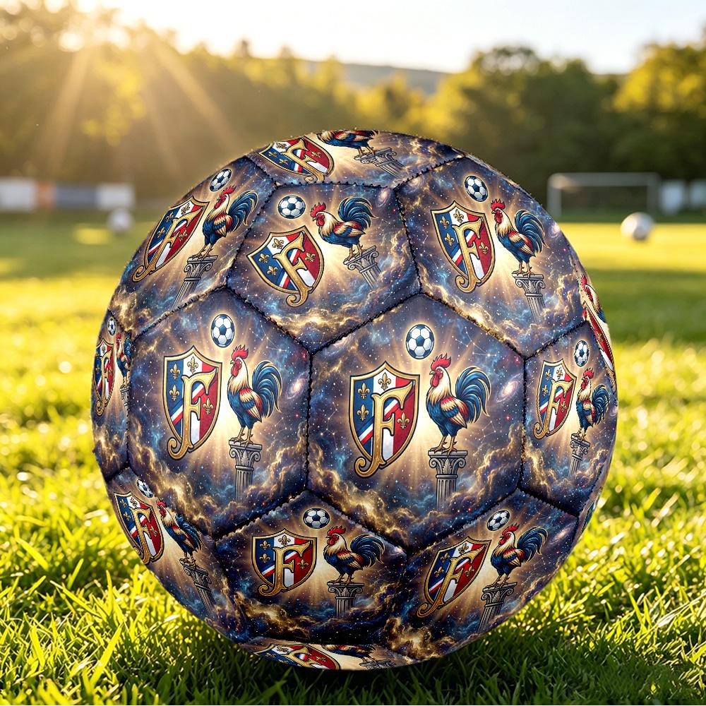 France Football Printed Size 5 Soccer Ball Wear Resistant Standard Adult Training Football Fan Gift for Indoor Outdoor Match Sports