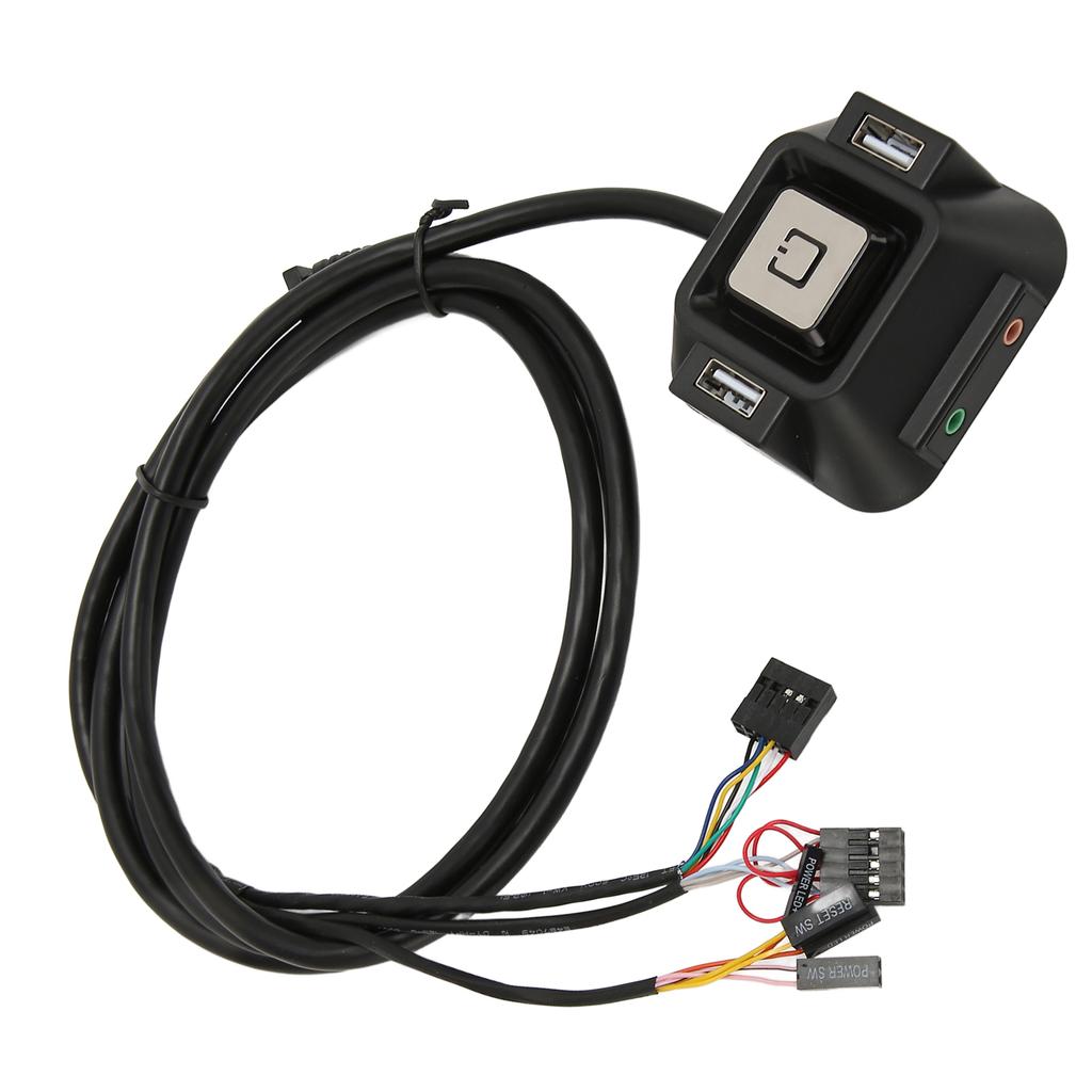 PC Power Switch 3.9ft Long USB Interface Extension Plug and Play Easy Operation PC Power Button for Desktop Computer