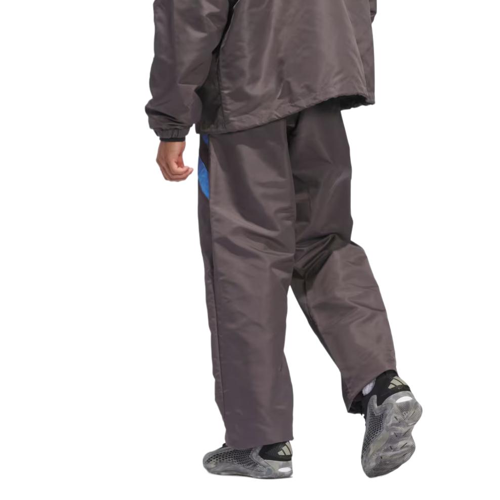 Adidas Anthony Edwards 1 Striped Comfortable Skin-Friendly Fitting Casual Pants Men Bottoms Charcoal IW8056