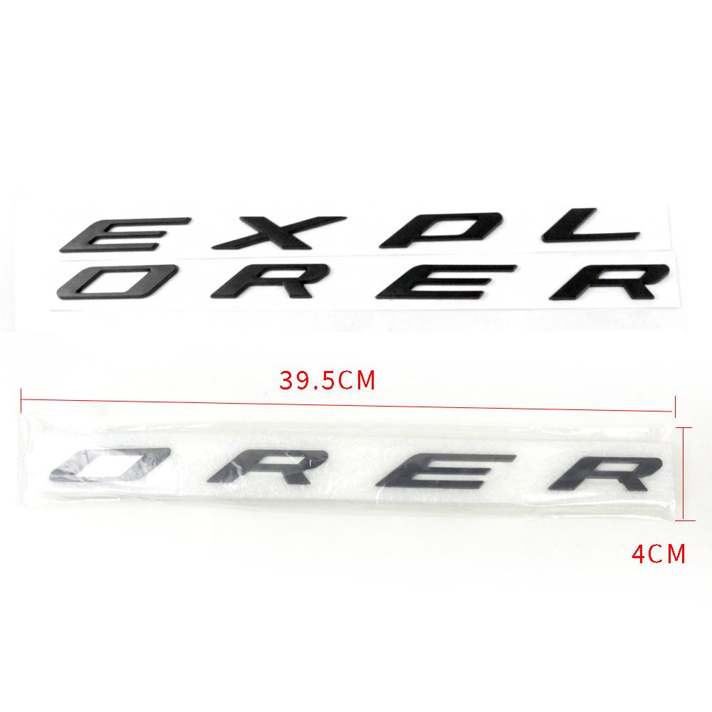 AHYU6 1pc 3D EXPLORER Letter Hood Head Front Sticker Emblem Badge Car Decal for 2011-2020 Ford Explorer Accessories