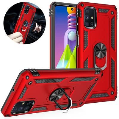 For Samsung Galaxy M51 M32 M02 M21 2021 Car Magnetic Armor Ring Holder Stand Phone Case For M31 M21 M01 M12 Back Cover