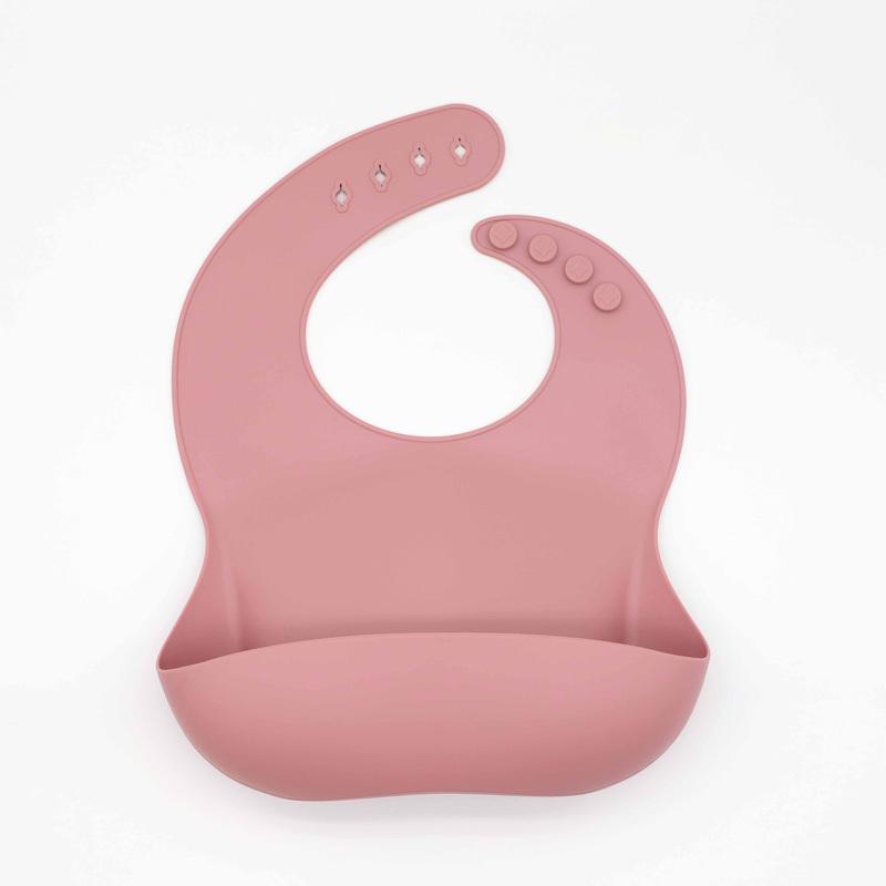 Food grade silicone bib food catcher with three-dimensional and multi-stage adjustment, easy to clean