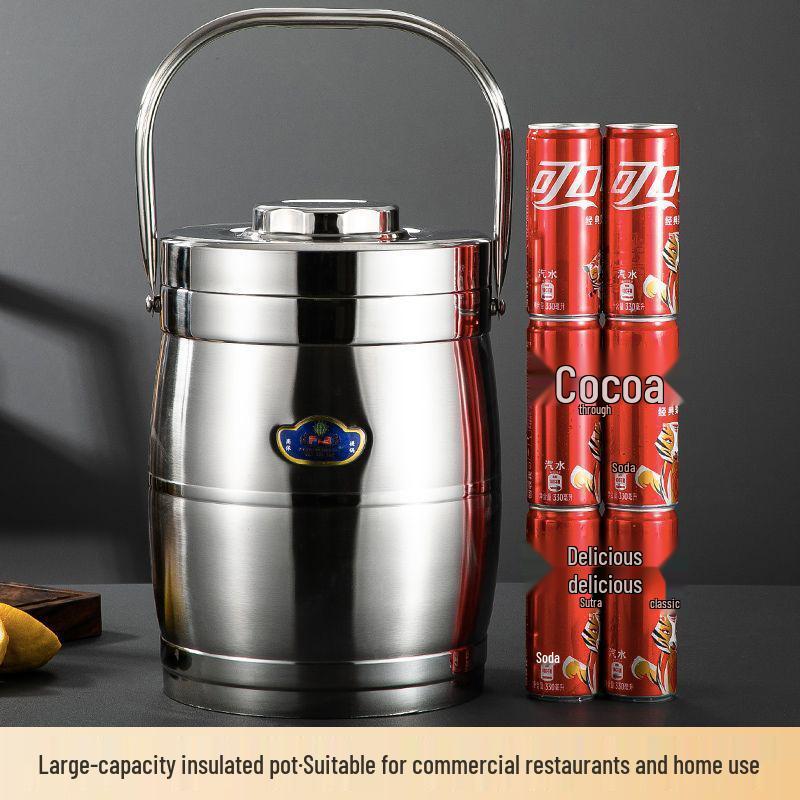 Portable Stainless Steel Insulated Lunch Box & Soup Container with Large Capacity