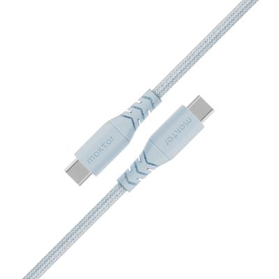 Maktar Braided To PD Compatible with iPhone iPad MacBook and Other Devices Blue USB-C USB-C Cable, Heavy-Duty, Compatible, 60W/3A, 16/15, Pro/Air,
