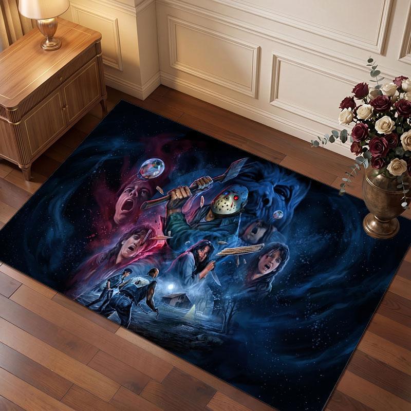 Friday the 13th Jason Voorhees Rug Soft Thick Non Slip Floor Carpet for Bedroom Living Room Home Decor