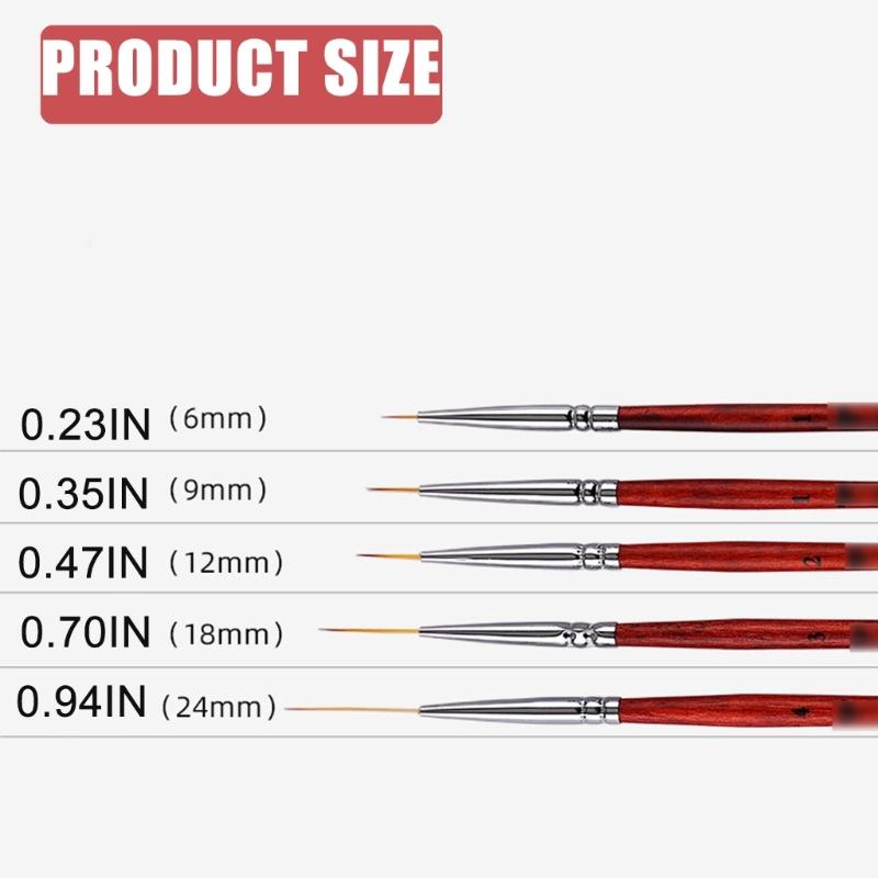 Detail Paint Brush Wood Handle Miniature Brush for Fine Detailing and Acrylic Watercolor Oil Face Painting