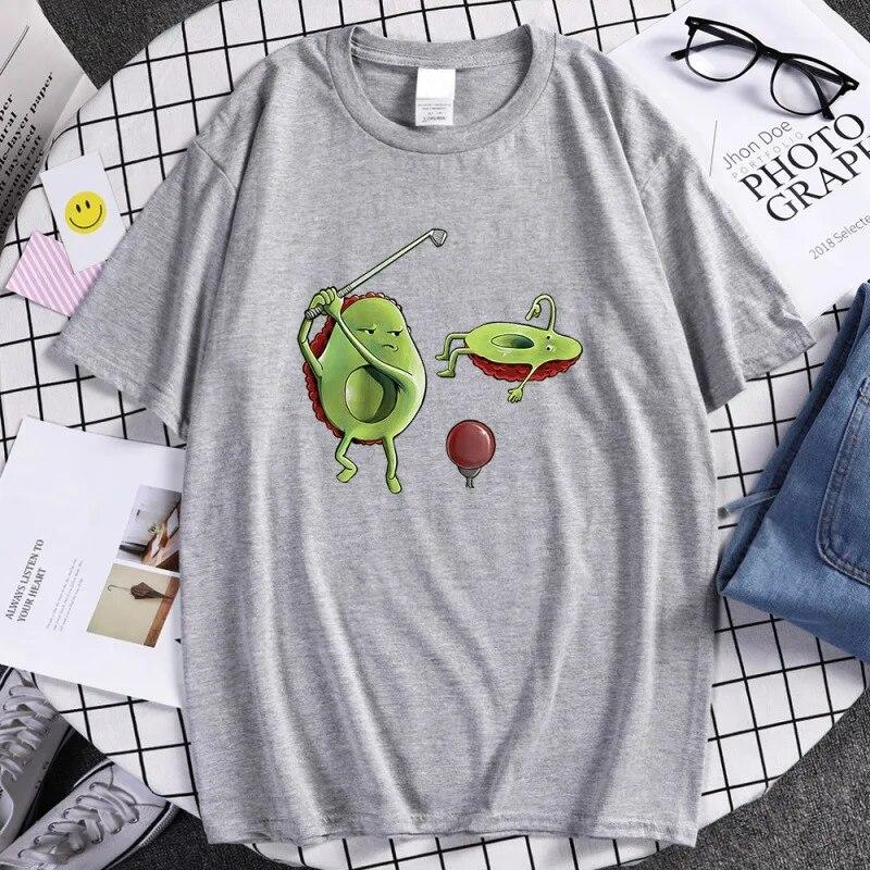 Funny Avocado Fashion T-Shirts Unisex Harajuku Breathable Casua