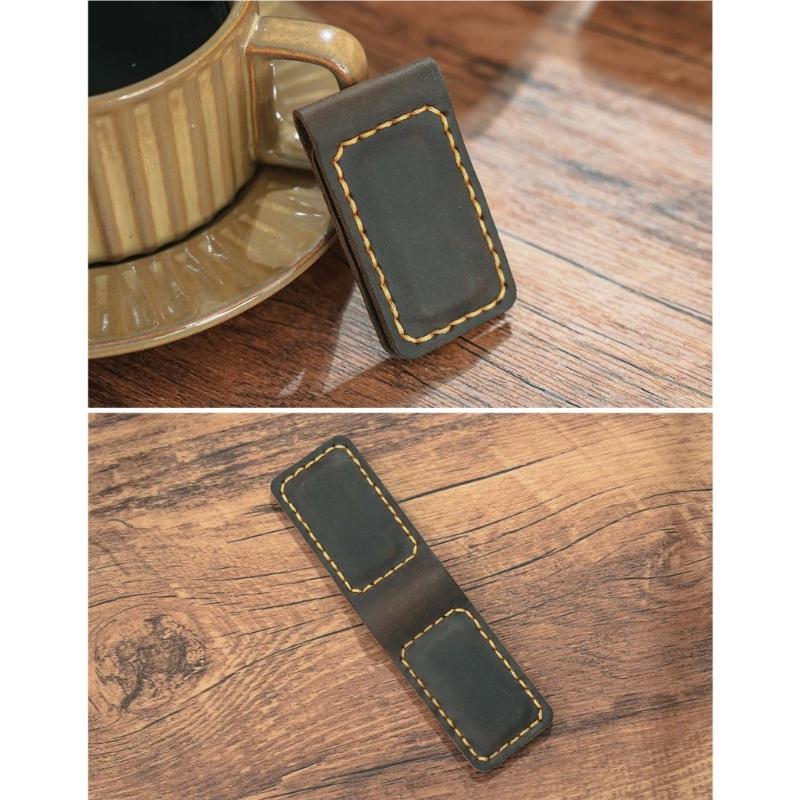 Leather Magnetic Bookmarks Magnetic Book Page Clip Book Page Divider Leather Page Holder for Book Lover Student Teacher