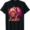 Anime en Muziek Zwart Meisje Anime Merchandise Afro Afro-Amerikaans T-shirt(6)