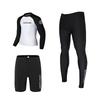 Mens Quick-Dry UV Protection Long Sleeve Rash Guard Set With Matching Pants Surfing Diving Snorkeling