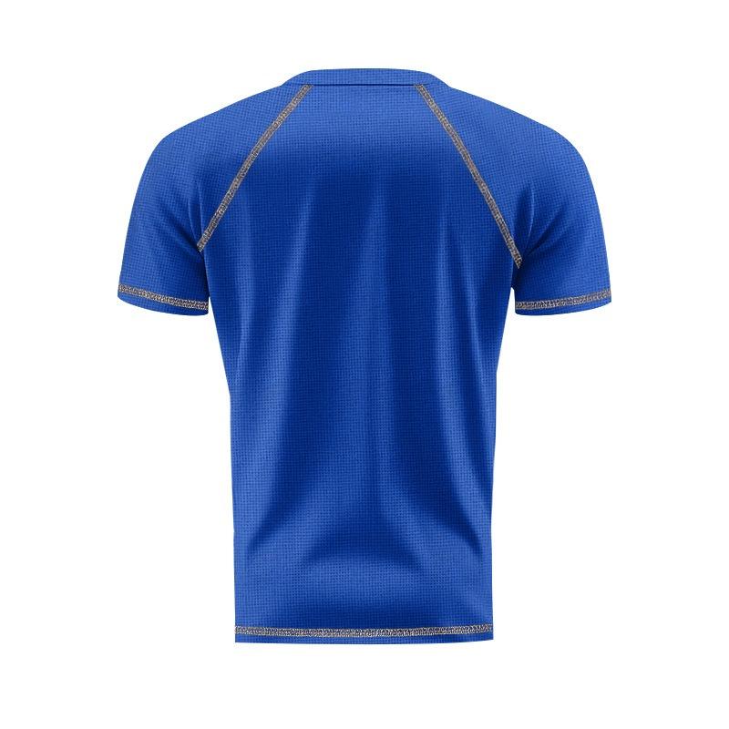Mens Casual Summer Waffle Raglan Short Sleeve Henley T Shirt