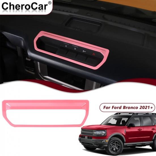Dashboard Differential Control Switch Panel Cover For Ford Bronco + PinK ABS