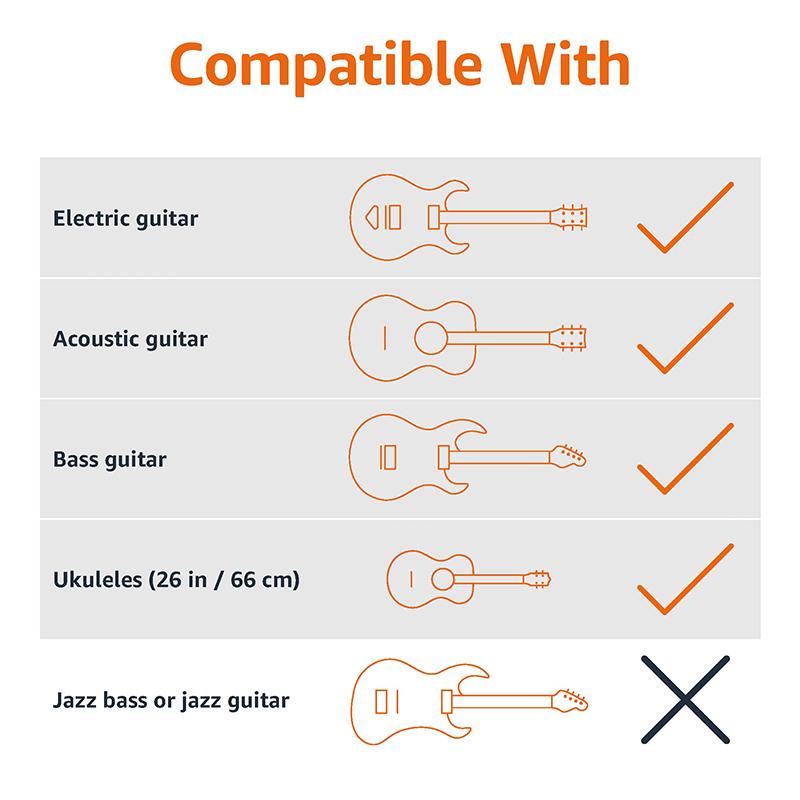 Supporto Pieghevole per Chitarra Regolabile in Altezza con Supporto Sicuro per Chitarre Acustiche, Elettriche, Basso e Banjo, Robusto, Nero