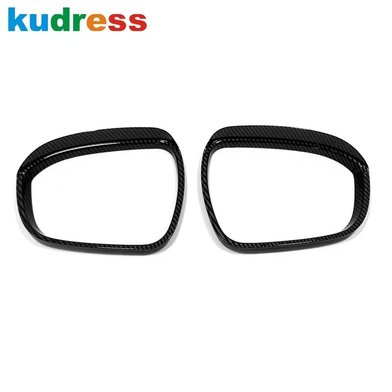 For Nissan X-trail Rogue T33 - 2024 Carbon Fiber Rearview Mirror Eyebrow Cover Trim Side Mirrors Sun Visor Guard Frame
