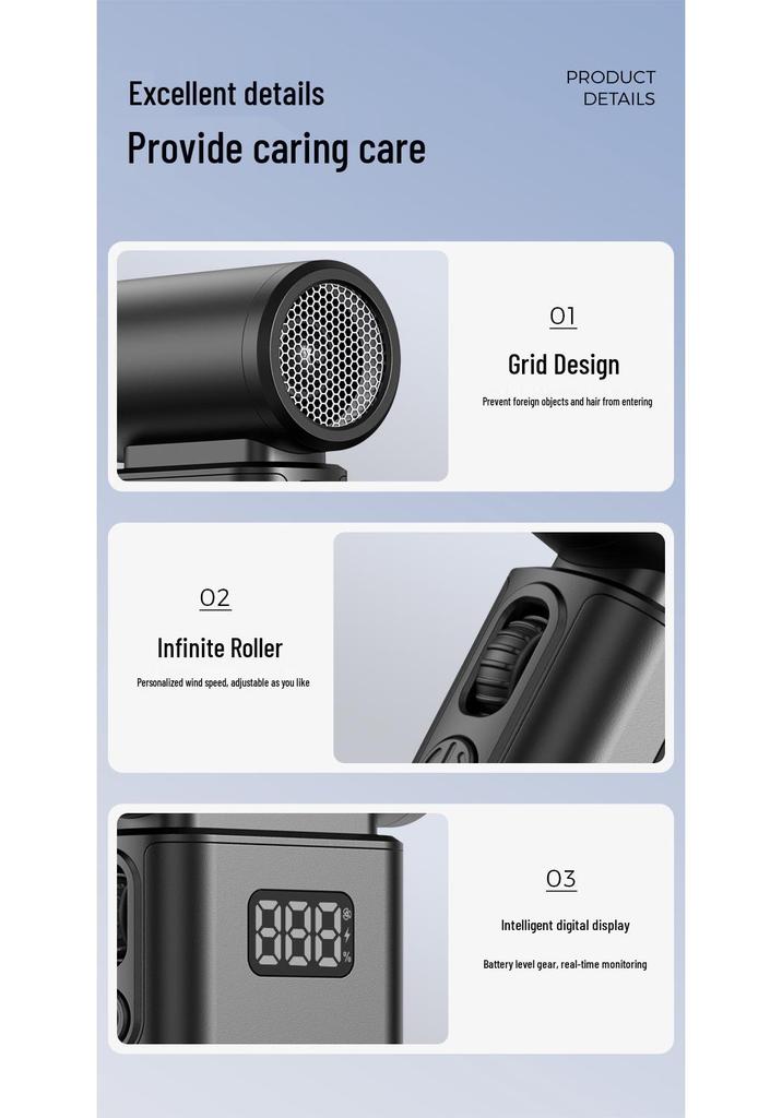 Compact USB Rechargeable Handheld Electric Fan