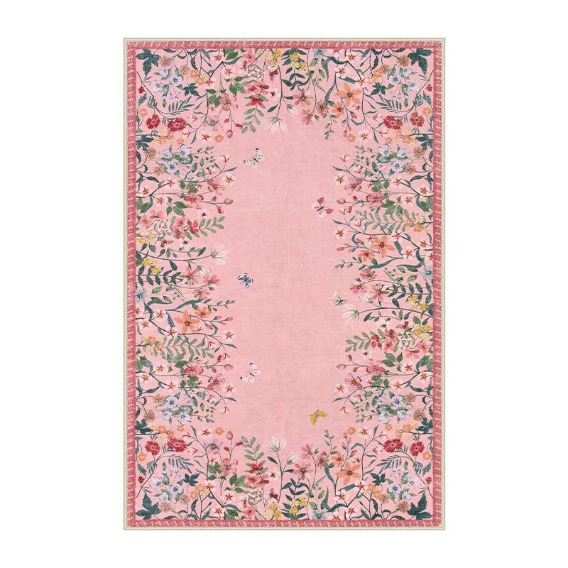 

Килим для вітальні з квітковим візерунком, машинне прання, легко складається, килимок для спальні, приліжковий килимок, велика площа, прикраса для дому, килимки для підлоги 50x80cm