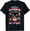 Powered By Raunisex And K Pop Funny Anime Korean Music Unisexga Tshirt Custom Printed Graphic T Shirts Kawayi Vintage Clothes