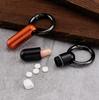 Aluminum Alloy Waterproof Pill Box Color Portable Small Pill Box Sealed Waterproof Keyring Mini Carry-on First Aid Pill Bottle
