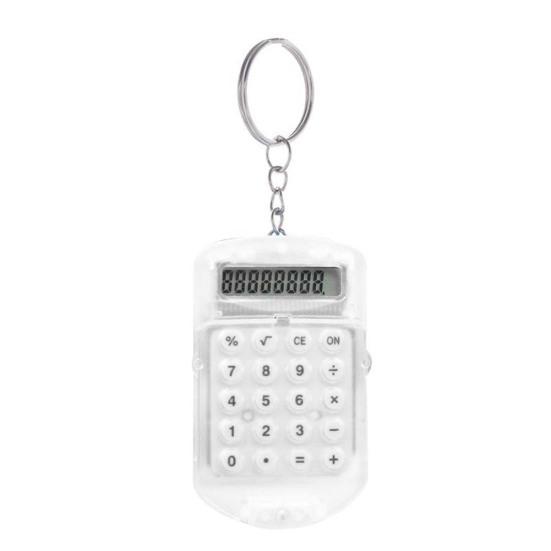 Portable Mini Flip Calculator Hanging Pendant Keychain Keyring Key Holder Gift