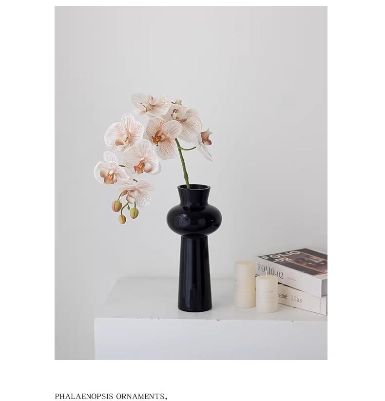 Große 9-Kopf Phalaenopsis Orchidee Künstliche Blume für Hotel- oder Wohnzimmerdekoration