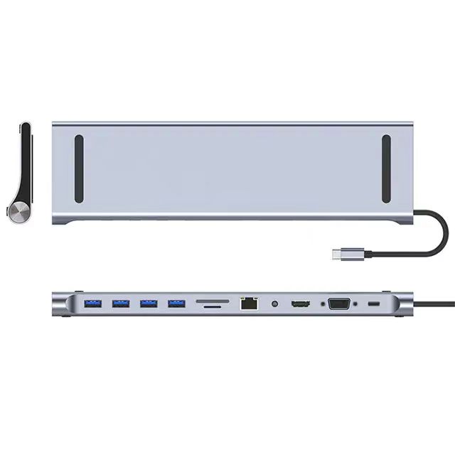 11-in-1 Multi-Function USB C Hub Type C Protocol Compatible for Laptop Use