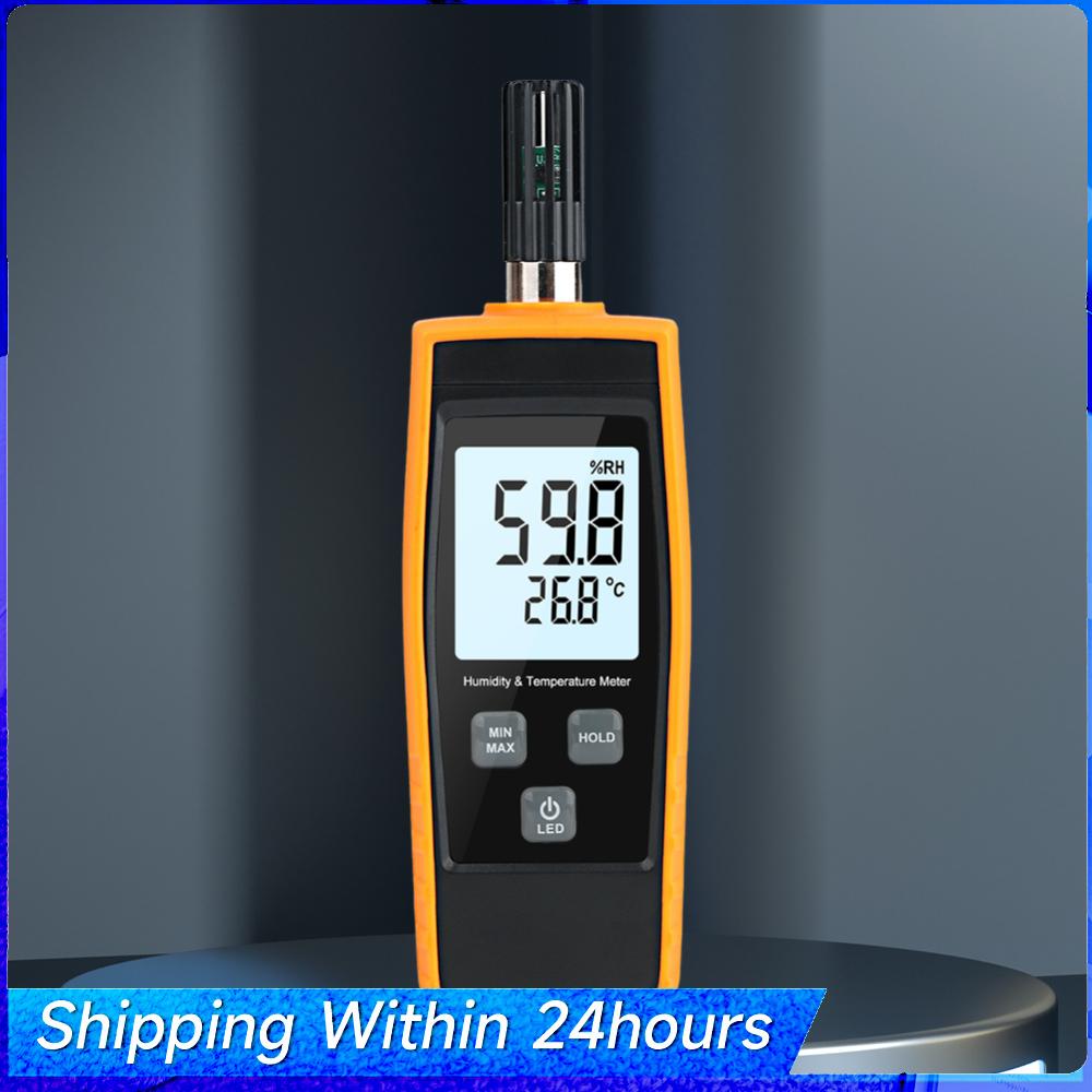 

Digital Handheld Electronic Humidity Thermometer High Precision Thermo-Hygrometer Backlight LCD Room Thermometer Max Min Records China Mainland