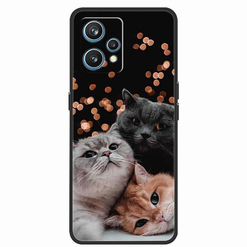 For Realme 9 Case RMX3521 Shockproof Soft silicone TPU Back Cover For Realme9 4G Phone Cases Realme 9 6.4 inch Cute Cartoon Bag