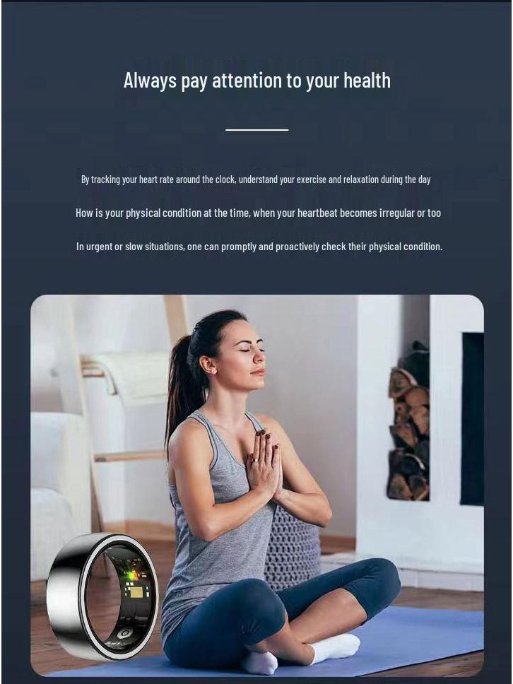 Smart Ring: Heart Rate, Blood Oxygen, Sleep & Stress Monitor with Remote Camera Control & Waterproof Design