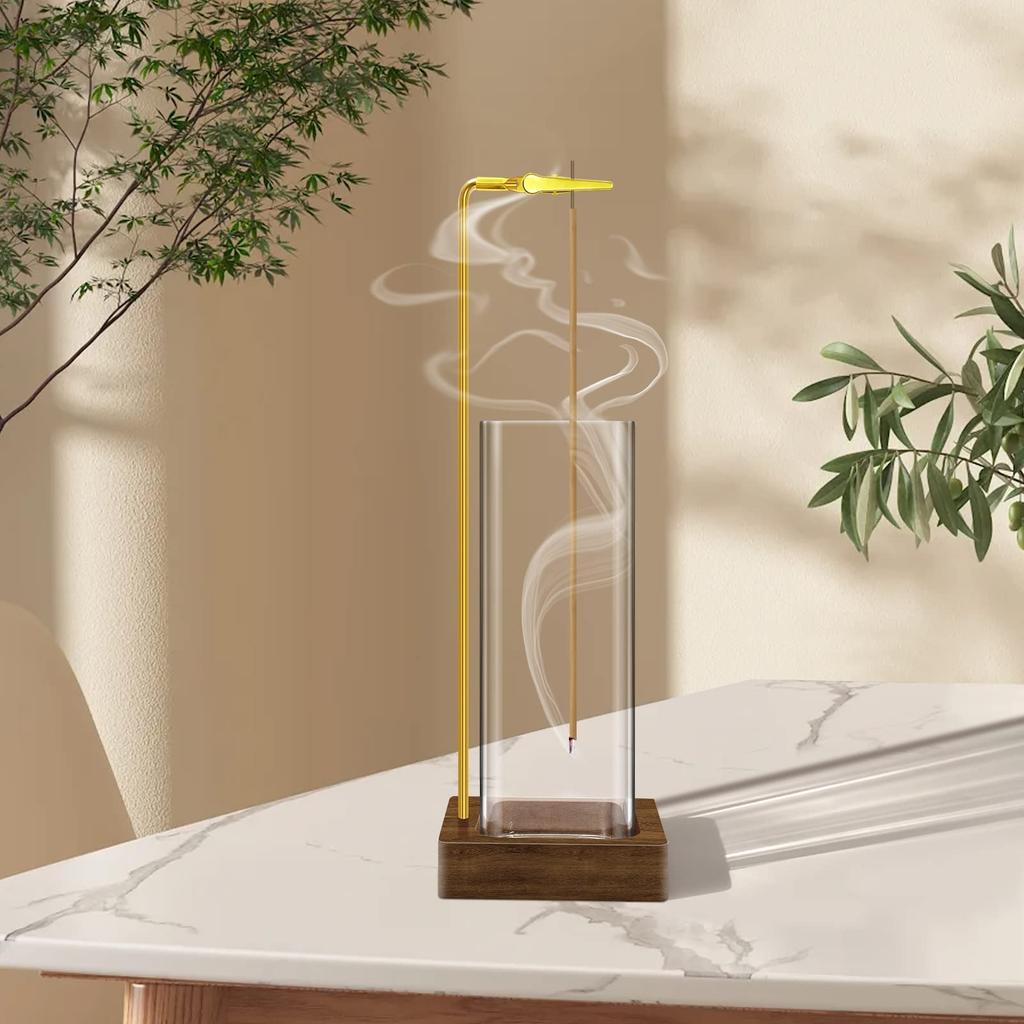 Stylish Lefon glass incense holder, spill-proof, hanging, perfect for home décor. Perfect for meditation, holistic meditation, tea ceremony, incense