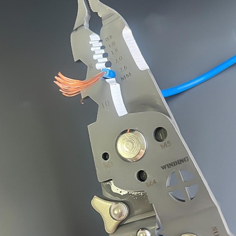 Folding Wire Stripper Crimper Tool with Cutting Function Portable Design Cable Stripper Crimper With Folding Handle