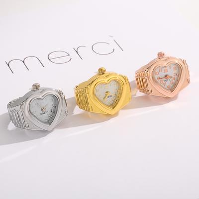 Ceas de deget rotund creativ, reglabil, pentru femei, bărbați, ceasuri elastice cu cuarț