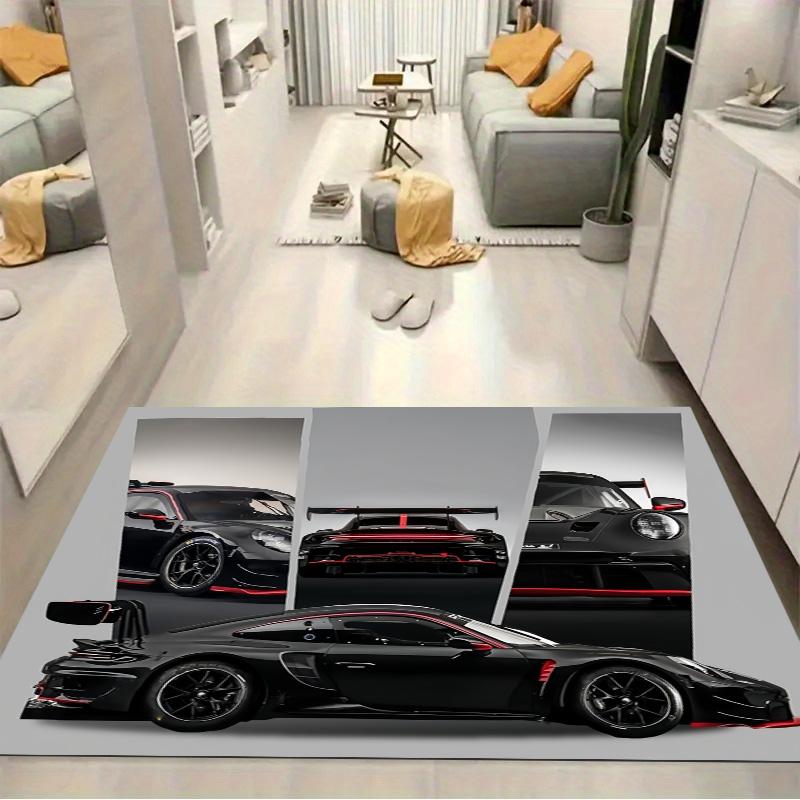 Black‑Red Track Supercar Photo Collage Print