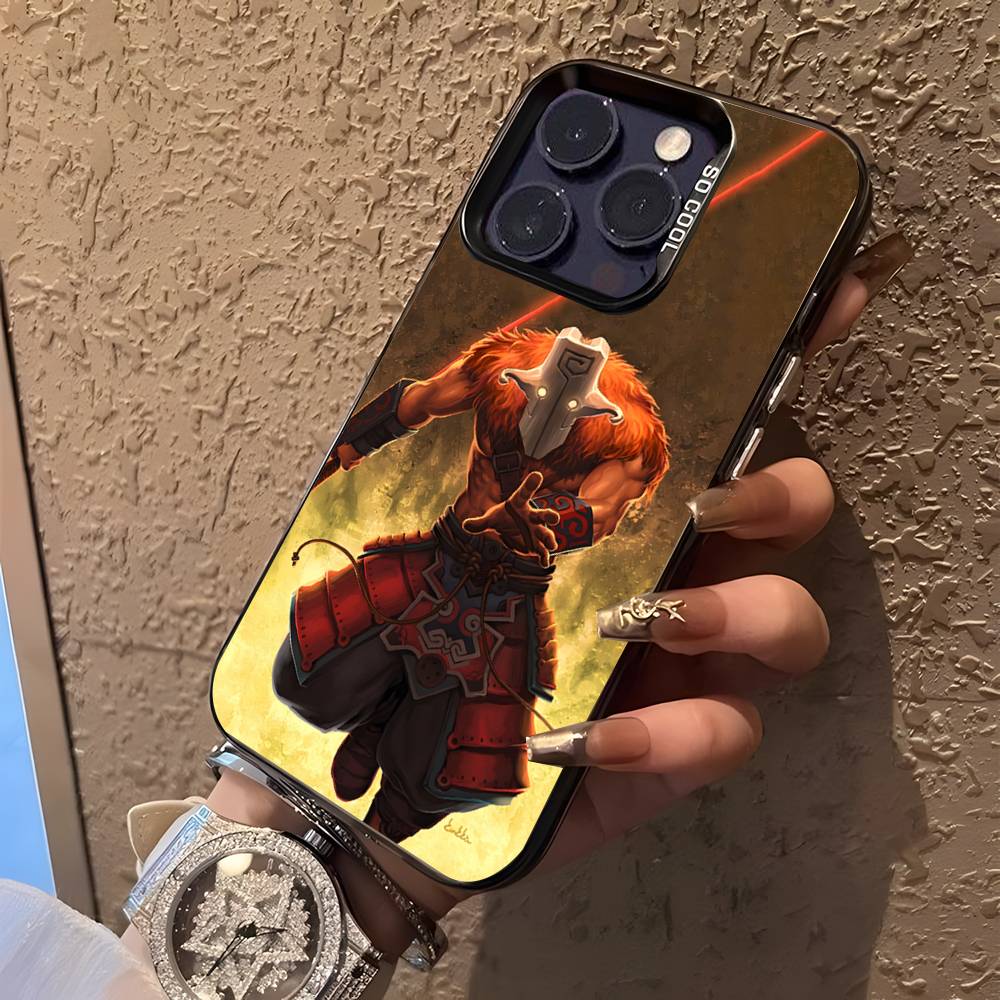 

D-Dota 2 Крутий ігровий чохол для телефону для iPhone 17,16,15,14,13,12,11,Pro,XS,Max,Plus,Mini,SE4,E Чорний матовий ударостійкий чохол iPhone14Plus