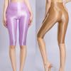 Shorts brillants longueur genou Collants pêche pour hanches Legging Pantalons de yoga fins Pour le fitness les joggeurs