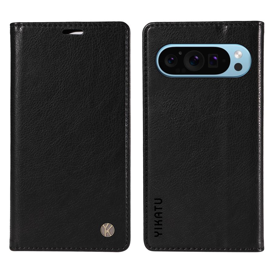 Premium Leather Strong Magnetic Phone Case for Google Pixel 9 Pro Pixel 8 8 Pro 9A 8A 7A Pixel 6 6A Pro Kickstand Wallet Case with Card Slots