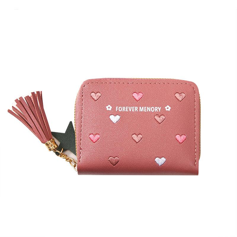 Women's Wallet Women's Short Zipper Card Position Wallet Japanese and Korean Change Bag Multifunctional Folding Wallet Small Wallet