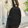 Solid Color Small Backpack Retro Student Schoolbag
