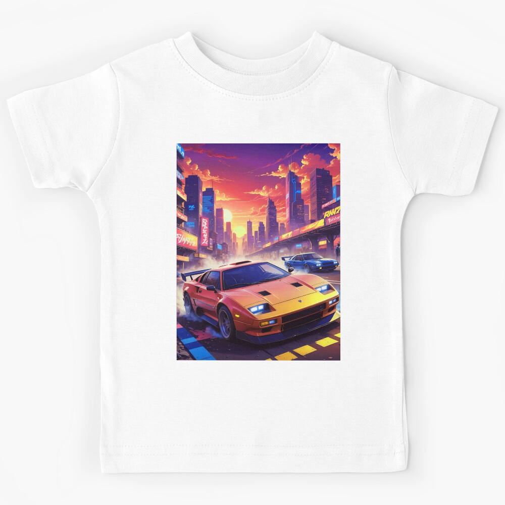 Cool Classic Vintage Street Racing Sports Car Kids T-Shirt 100