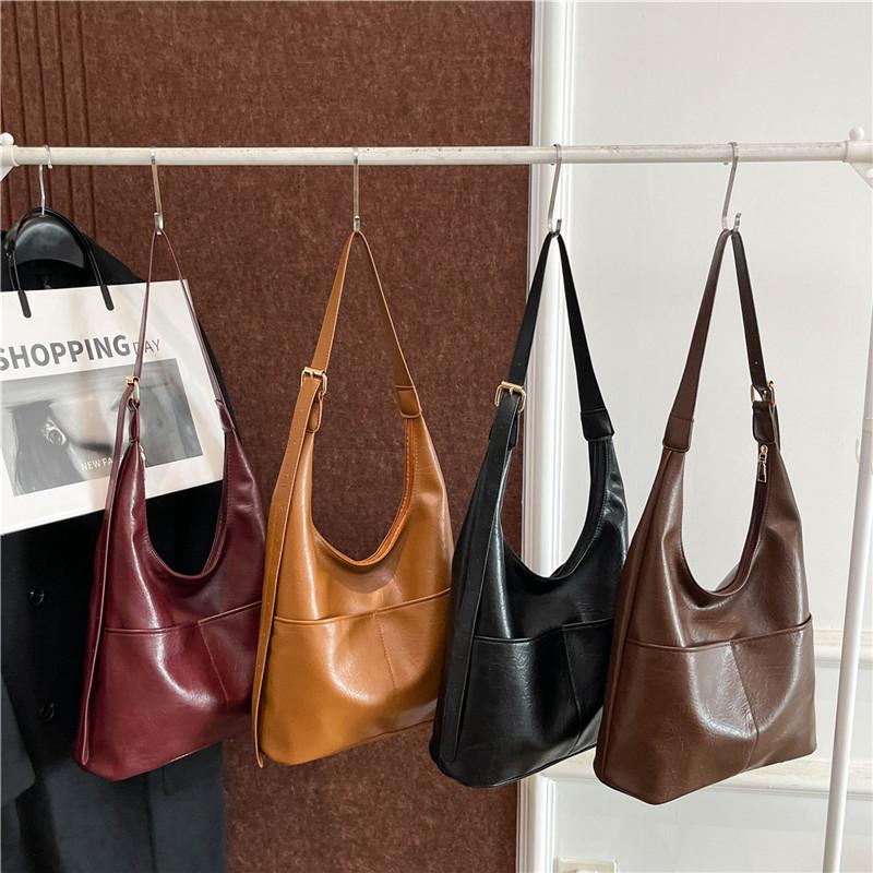 Minimalist Solid Colortote Bag For Women With Zipper Closure For Daily Use