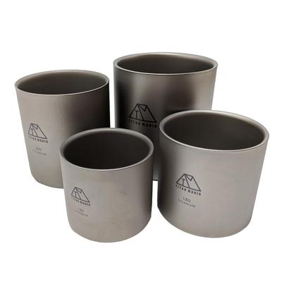 TITAN MANIA Sac de rangement de camping en plein air à double paroi empilable pour thé Solo, comprenant une tasse, du titane, une paroi, une structure, une tasse, une tasse, léger
