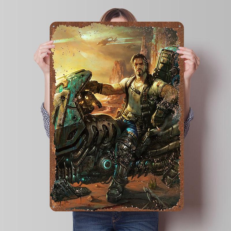 SStarCraft Tinplate Posters Customizable Wall Art Retro Vintage Metal Tin Signs for Decoration Home Decor Items House Interior