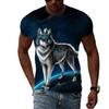 Men Fashion Short Sleeve 3d Print T Shirt Round Neck Summer Plus Size Tees