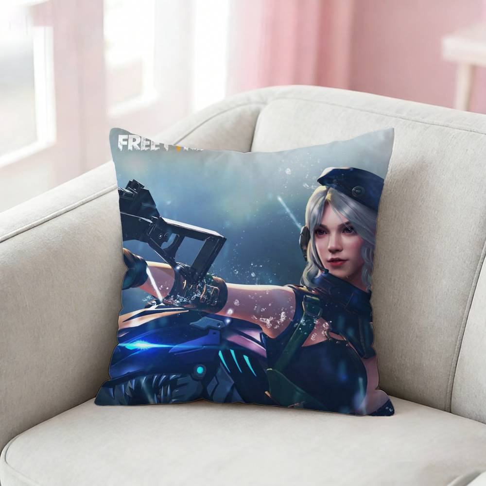 FFree FFire Moco Dasha Pillow Case Cushion Cover Throw Pillow Case For Car Sofa