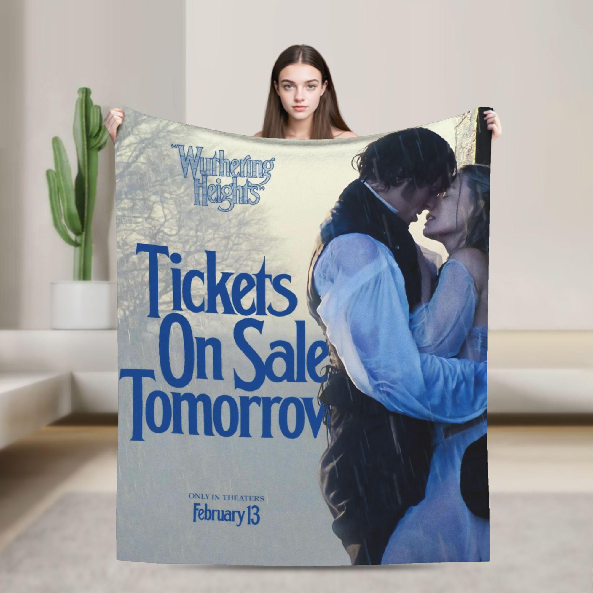 

Super Soft Wuthering Heights 2026 Movie Throw Blanket Premium Flannel Fleece Lightweight Bed Blanket Cozy Warm Blankets 150x200cm