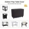 Multi-Size Optional Black Silver Outdoor Patio Dustproof Sun Protection Durable Black Fabric Keyboard Outdoor Cart Dustproof Table Cover